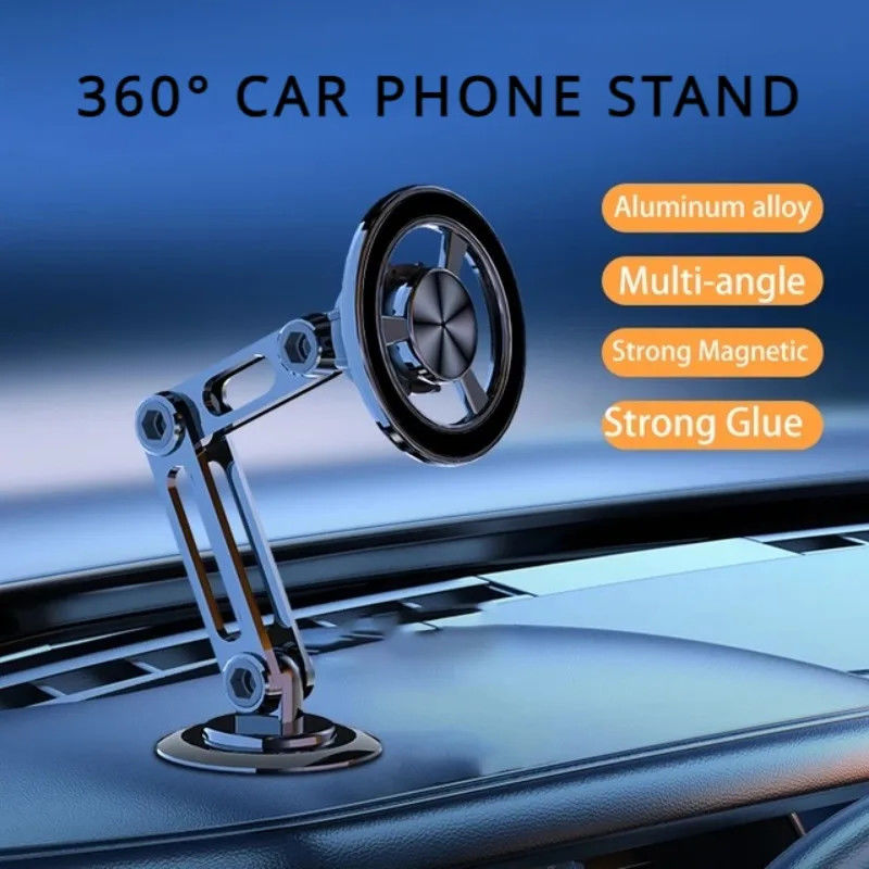 360° Gira fuerte cargador de teléfono magnético para automóviles para Magsafe Telefono plegable soporte de aire de ventilación de imán de montaje de apoyo GPS para el teléfono 14 13