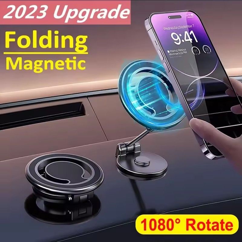 1080 Magnetic Car Phone Holder Magnet Car Bracket Mount Cell Soporte para teléfonos inteligentes en el automóvil Para el iPhone 15 14 13 12 11 Samsung