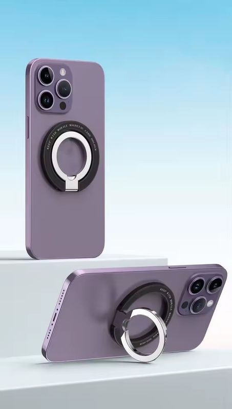 Portador de anillo de teléfono celular magnético Compatible con iPhone 12 13 14 Serie MagSafe Pegamento móvil extraíble