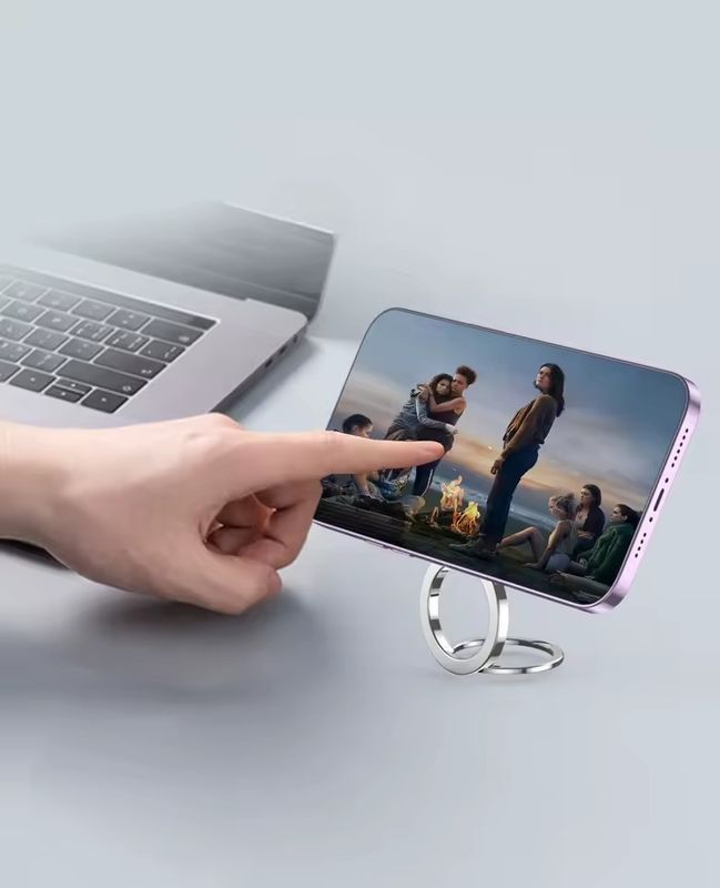 Portador de anillo de teléfono celular magnético Compatible con iPhone 12 13 14 Serie MagSafe Pegamento móvil extraíble