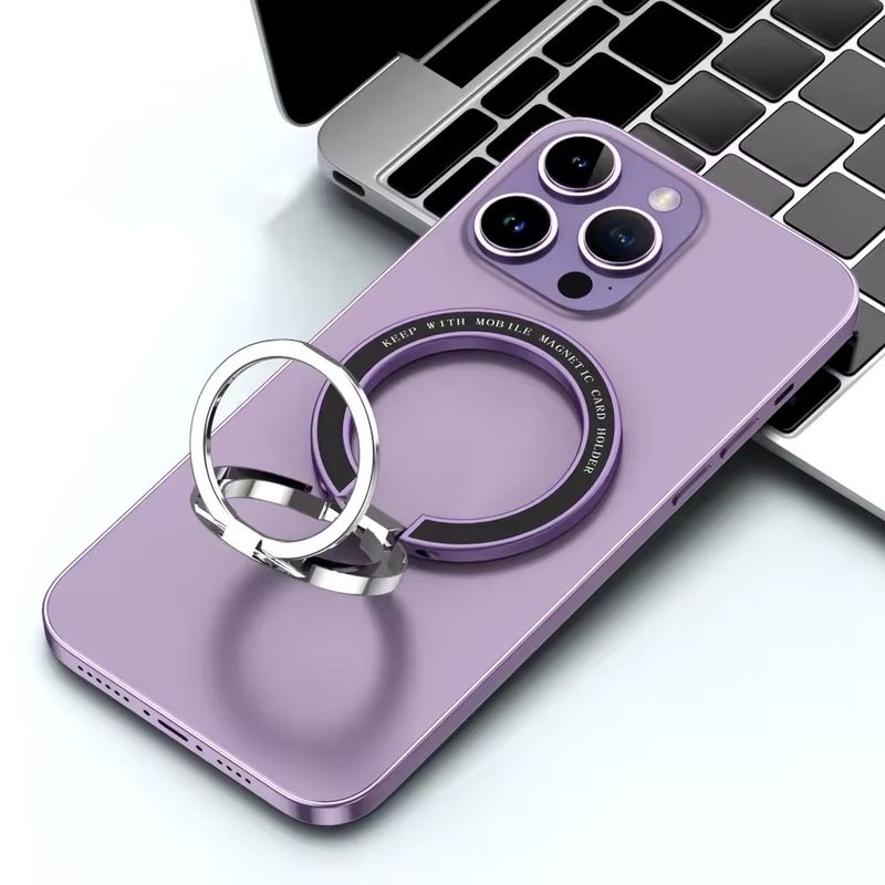 Portador de anillo de teléfono celular magnético Compatible con iPhone 12 13 14 Serie MagSafe Pegamento móvil extraíble