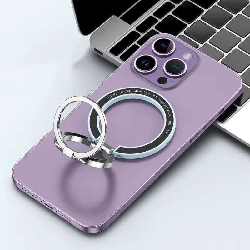 Portador de anillo de teléfono celular magnético Compatible con iPhone 12 13 14 Serie MagSafe Pegamento móvil extraíble